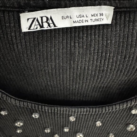 Zara Rhinestone Crop Tank - Picture 3 of 3